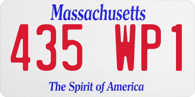 MA license plate 435WP1