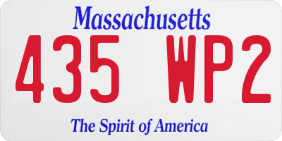 MA license plate 435WP2