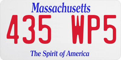 MA license plate 435WP5