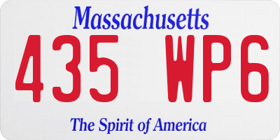 MA license plate 435WP6