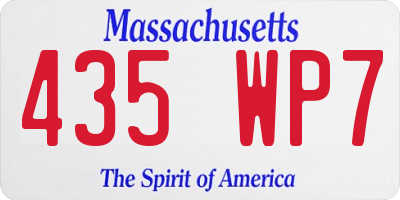 MA license plate 435WP7