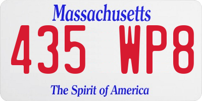 MA license plate 435WP8