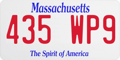 MA license plate 435WP9