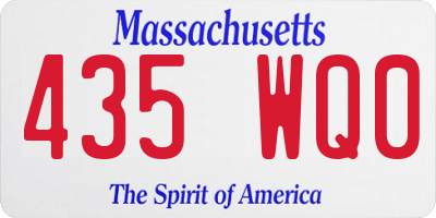 MA license plate 435WQ0