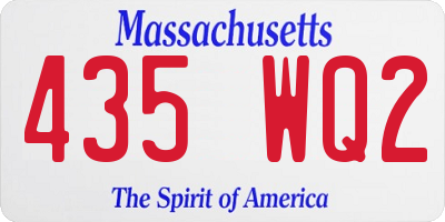MA license plate 435WQ2