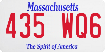 MA license plate 435WQ6