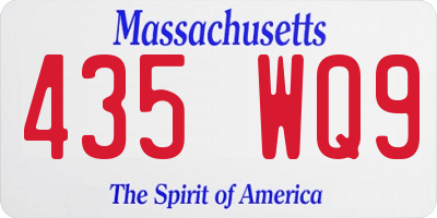 MA license plate 435WQ9