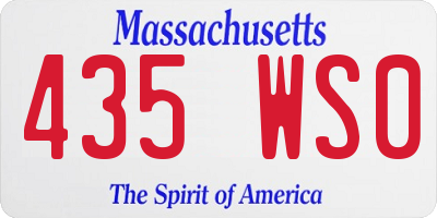 MA license plate 435WS0