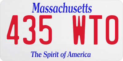 MA license plate 435WT0