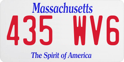 MA license plate 435WV6