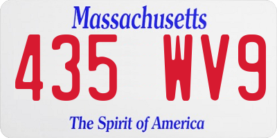 MA license plate 435WV9