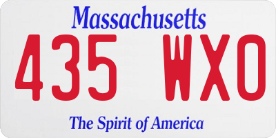 MA license plate 435WX0
