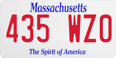MA license plate 435WZ0