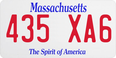 MA license plate 435XA6