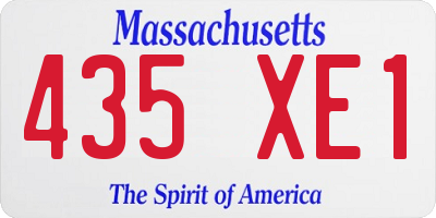 MA license plate 435XE1