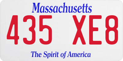 MA license plate 435XE8
