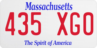 MA license plate 435XG0