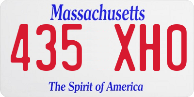 MA license plate 435XH0