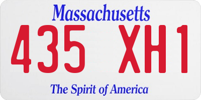 MA license plate 435XH1