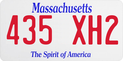 MA license plate 435XH2
