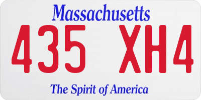 MA license plate 435XH4