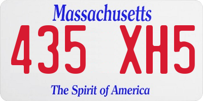 MA license plate 435XH5