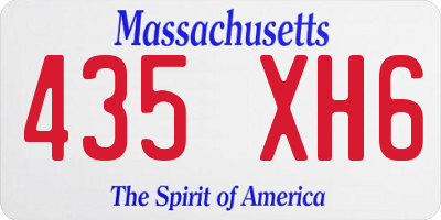 MA license plate 435XH6