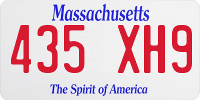 MA license plate 435XH9