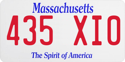 MA license plate 435XI0