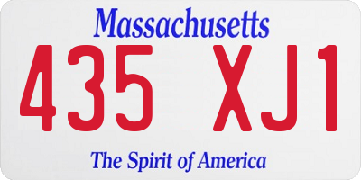 MA license plate 435XJ1
