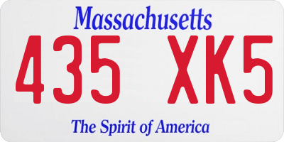 MA license plate 435XK5