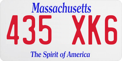 MA license plate 435XK6