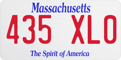 MA license plate 435XL0
