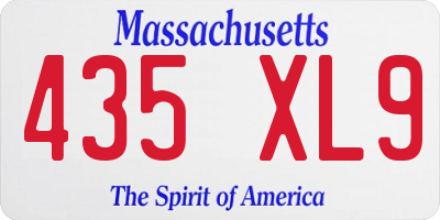 MA license plate 435XL9