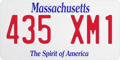 MA license plate 435XM1
