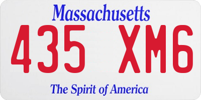 MA license plate 435XM6