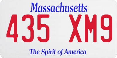 MA license plate 435XM9