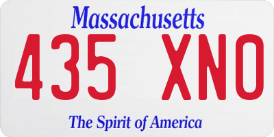 MA license plate 435XN0
