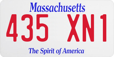 MA license plate 435XN1