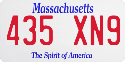 MA license plate 435XN9