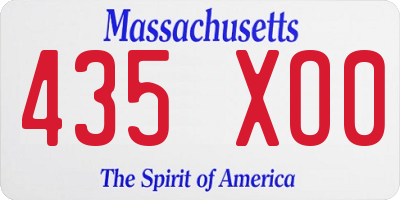 MA license plate 435XO0