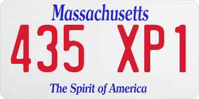 MA license plate 435XP1
