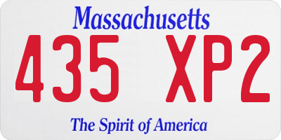 MA license plate 435XP2