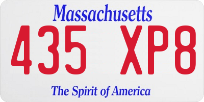 MA license plate 435XP8