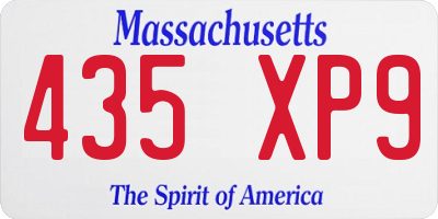 MA license plate 435XP9