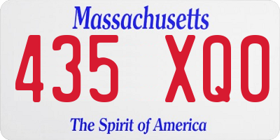 MA license plate 435XQ0