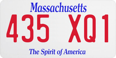 MA license plate 435XQ1
