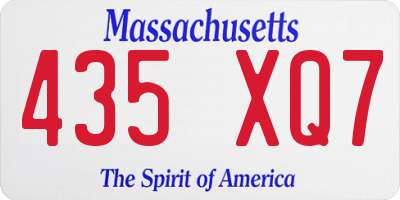 MA license plate 435XQ7