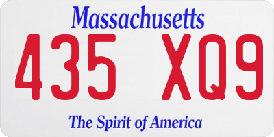MA license plate 435XQ9