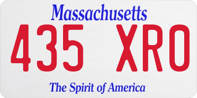 MA license plate 435XR0